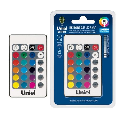 Пульт управления лампой RGB Uniel «SMART» UCH-S210 BLACK c ИК сенсором, Uniel, купить, цена, доставка, безопасность Пульт управления лампой RGB Uniel «SMART» UCH-S210 BLACK c ИК сенсором Uniel — купить по цене от 150 ₽ | ПрофБезопасность