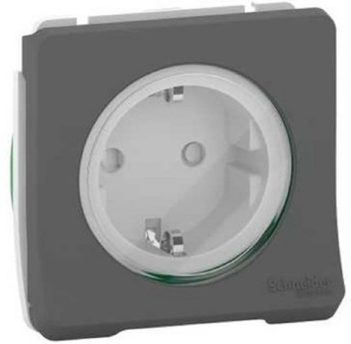 Розетка с заземлением без рамки Schneider Electric Mureva Styl 1-м. шторки IP55 антрацит Schneider Electric — купить по цене от 818 ₽ | ПрофБезопасность