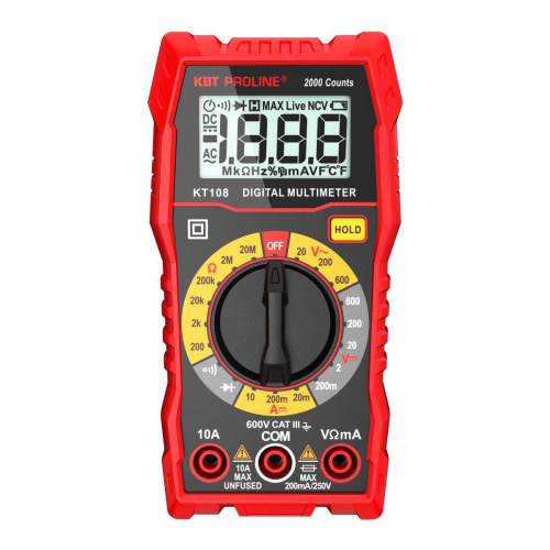 Мультиметр цифровой КВТ  c True RMS серия PROLINE KT 108