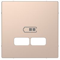 Лицевая панель Schneider Electric Merten D-Life для 2-м. розетки USB шампань