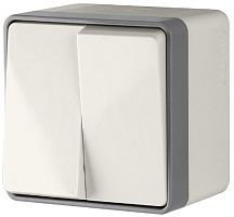Выключатель накладной Werkel Gallant 2-кл. IP44 слоновая кость