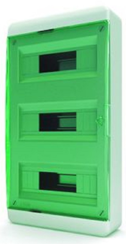 Бокс пластиковый Tekfor ЩРН-П-36 BNZ 40-36-1 (535х290х102мм) IP41 зеленая дверца