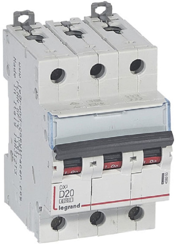 Выключатель автоматический Legrand DX3-E 6000 3п 20А D 10кА