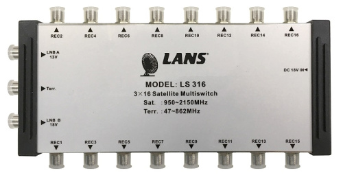 Мультисвитч оконечный Lans LCT-LS 316