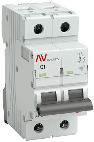 Выключатель автоматический EKF Averes AV-6 2п 1А C 6кА