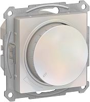Светорегулятор поворотно-нажимной без рамки Systeme Electric AtlasDesign 5-400Вт жемчуг