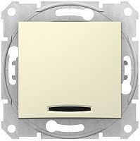 Выключатель кнопочный с подсветкой без рамки Schneider Electric Sedna 1-кл. бежевый Schneider Electric — купить по цене от 1&nbsp;011 ₽ | ПрофБезопасность