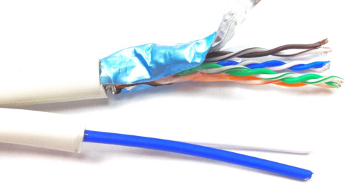 Кабель витая пара OptimLAN FTP 4x2x0.5 (24AWG) + 2x0.75 медный (305м) OptimLAN — купить по цене от 89 ₽ | ПрофБезопасность