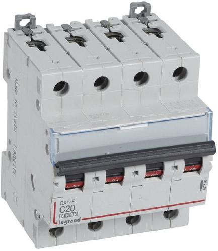 Выключатель автоматический Legrand DX3-E 6000 4п 20А C 10кА