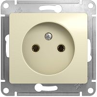 Розетка без заземления без рамки Systeme Electric Glossa 1-м. бежевый