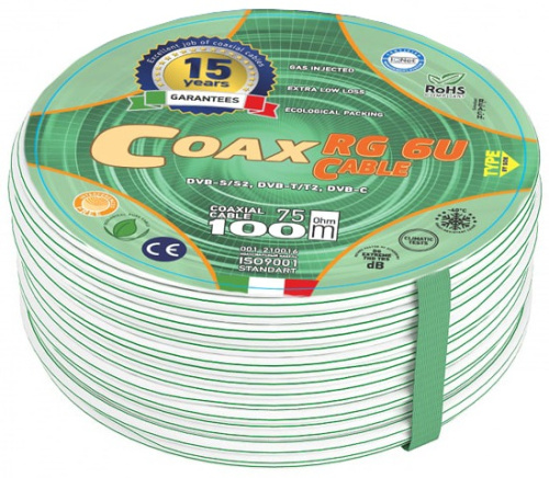 Кабель коаксиальный Ripo RG-6U Coax фото 2