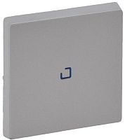 Лицевая панель Legrand Valena Life для 1-кл. выключателя с подсветкой алюминий