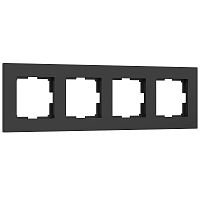 Рамка универсальная Werkel Slab 4-м. черный матовый