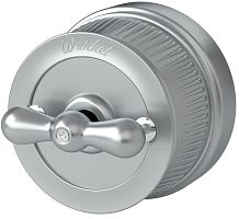 Выключатель-ретро металл Werkel Retro 2-кл. хром матовый Werkel — купить по цене от 2&nbsp;451 ₽ | ПрофБезопасность