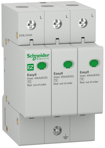 Ограничитель импульсных напряжений УЗИП Schneider Electric Easy9 3п L1-L2-N-PE классII 45кА Schneider Electric — купить по цене от 19&nbsp;785 ₽ | ПрофБезопасность