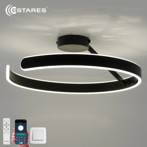Светильник светодиодный (Люстра) Estares MADERA 80W R-APP-500x170-BLACK/WHITE-220-IP20, Estares, купить, цена, доставка, безопасность Светильник светодиодный (Люстра) Estares MADERA 80W R-APP-500x170-BLACK/WHITE-220-IP20 Estares — купить по цене от 5 600 ₽ | ПрофБезопасность