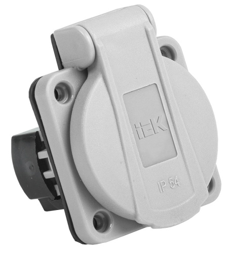 Розетка кабельная встраиваемая IEK Magnum РП13-3 16А 2Р+E 230В IР54 серый IEK — купить по цене от 345 ₽ | ПрофБезопасность