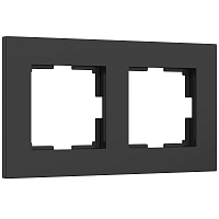 Рамка универсальная Werkel Slab 2-м. черный матовый