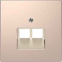 Лицевая панель Schneider Electric Merten D-Life для 2-м. розетки RJ45+RJ45 шампань