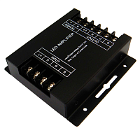 Повторитель усилитель сигнала SW-Group AMP-RGB-24A-BL 12/24В 8А 216/432Вт IP20 Алюминий  SW-Group — купить по цене от 1&nbsp;000 ₽ | ПрофБезопасность