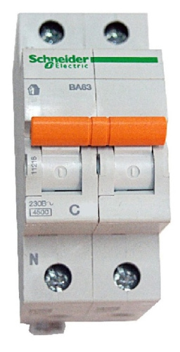 Выключатель автоматический Schneider Electric Домовой 2п C 50А ВА63 4.5кА фото 2