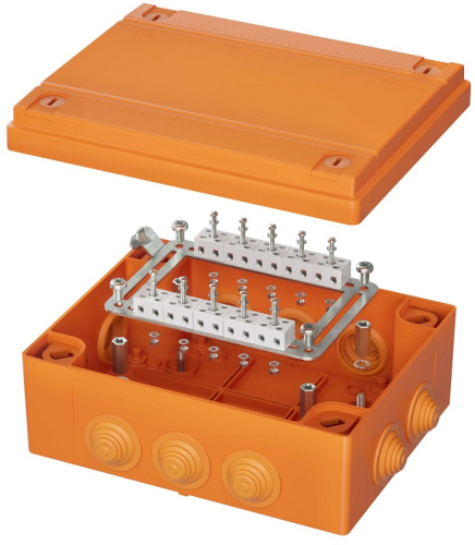 Коробка огнестойкая DKC Vulcan 240x190x90мм 20x4мм IP55 оранжевый