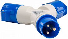Разветвитель кабельный двухлучевой Кэаз 16А 2P+PE 230В IP44 синий  КЭАЗ — купить по цене от 1&nbsp;080 ₽ | ПрофБезопасность