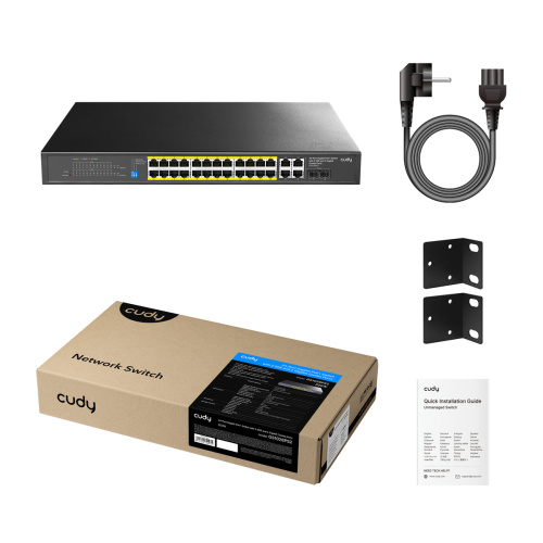 Коммутатор Cudy GS1028PS2 PoE 300Вт Cudy — купить по цене от 22&nbsp;900 ₽ | ПрофБезопасность фото 2