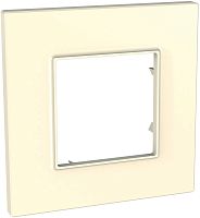 Рамка горизонтальная Schneider Electric Unica Quadro 1-м. бежевый Schneider Electric — купить по цене от 61 ₽ | ПрофБезопасность