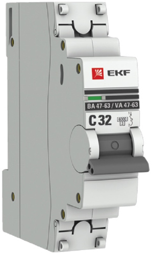 Выключатель автоматический EKF PROxima ВА47-63 1п 32А C 6кА