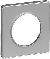 Рамка универсальная Schneider Electric Odace 1-м. алюминий/алюминий