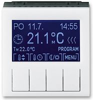 Терморегулятор электронный с датчиком без рамки ABB EPJ Levit 0С +45С белый/дымчатый черный