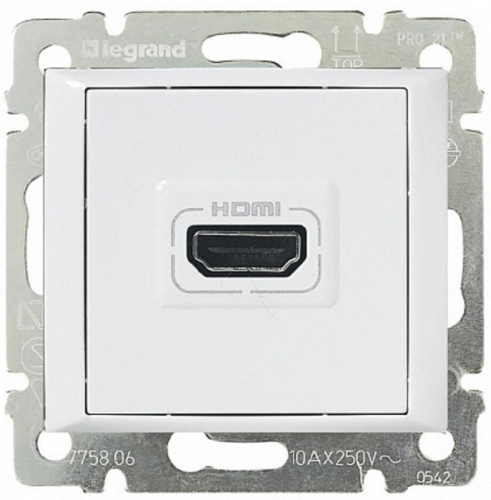 Розетка HDMI без рамки Legrand Valena 1-м. белый