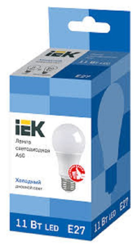Лампа светодиодная IEK A60 Груша Е27 11Вт 990Лм 6500К 108х60мм IEK — купить по цене от 100 ₽ | ПрофБезопасность