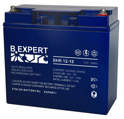 Аккумулятор ETALON B.EXPERT BHR 12-18 ETALON — купить по цене от 6&nbsp;052 ₽ | ПрофБезопасность