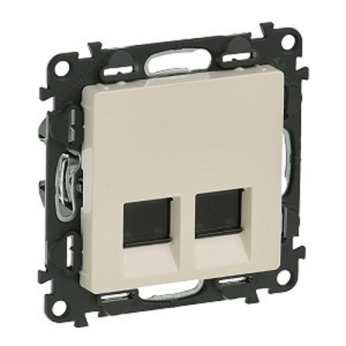 Розетка компьютерная без рамки Legrand Valena Life 2-м. RJ45+RJ45 5e слоновая кость Legrand — купить по цене от 2&nbsp;215 ₽ | ПрофБезопасность фото 2