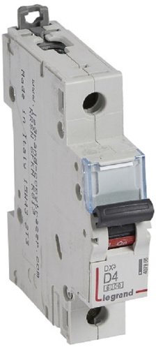 Выключатель автоматический Legrand DX3-E 6000 1п 4А D 10кА