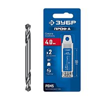 Сверло по металлу двухстороннее ЗУБР Проф-А, Р6М5, 4.0х55 мм (1 шт.) Зубр — купить по цене от 45 ₽ | ПрофБезопасность