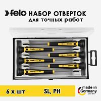 Набор отверток для точных работ Felo 24096166 6 шт. Felo — купить по цене от 4&nbsp;040 ₽ | ПрофБезопасность