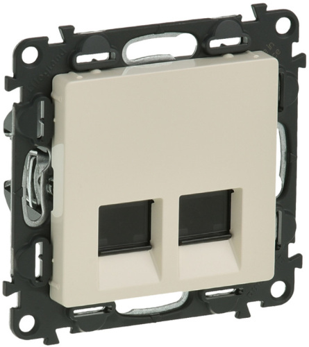 Розетка компьютерная без рамки Legrand Valena Life 2-м. RJ45+RJ45 5e слоновая кость Legrand — купить по цене от 2&nbsp;215 ₽ | ПрофБезопасность