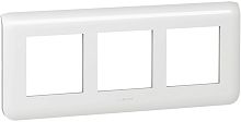 Рамка горизонтальная Legrand Mosaic 3-м. 6 мод. белый