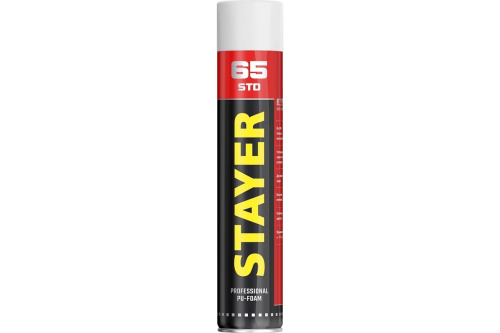 Монтажная пена STAYER STD Professional всесезонная 800мл (65л) Stayer — купить по цене от 595 ₽ | ПрофБезопасность