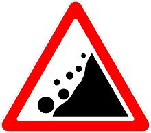 Дорожный знак 1.28 - Падение камней