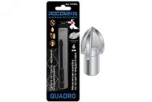 Сверло по стеклу и керамике 6 мм Росомаха 4 грани шестигранный хвостовик Росомаха — купить по цене от 190 ₽ | ПрофБезопасность