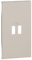 Лицевая панель Legrand BTicino Living Now для 1-м. 2 мод. розетки USB песочный