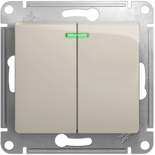 Выключатель с подсветкой без рамки Systeme Electric Glossa 2-кл. молочный, Systeme Electric, купить, цена, доставка, безопасность Выключатель с подсветкой без рамки Systeme Electric Glossa 2-кл. молочный Systeme Electric — купить по цене от 476 ₽ | ПрофБезопасность