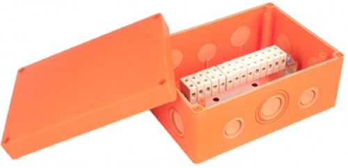 Коробка огнестойкая EKF PROxima 176x126x74мм под винт 14x4мм IP66 оранжевый картинка