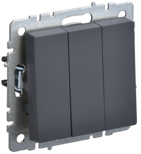Выключатель без рамки IEK Brite ВС10-3-0-БрГ 3-кл. графит, IEK, купить, цена, доставка, безопасность Выключатель без рамки IEK Brite ВС10-3-0-БрГ 3-кл. графит IEK — купить по цене от 530 ₽ | ПрофБезопасность