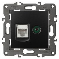 Розетка RJ45+TV Оконечной без рамки Эра Elegance 1-м. антрацит
