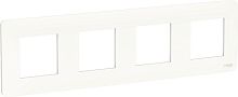 Рамка универсальная Schneider Electric Unica Studio 4-м. белый